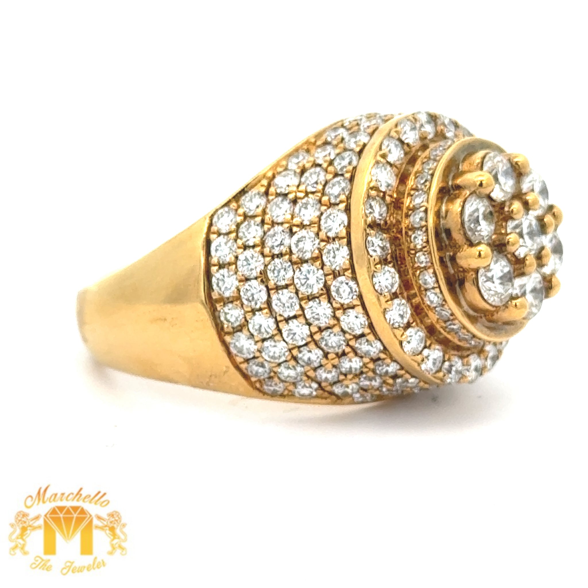 Mens 1 ct Round Solitaire Diamond Wedding Ring 14k Yellow Gold – Bliss  Diamond